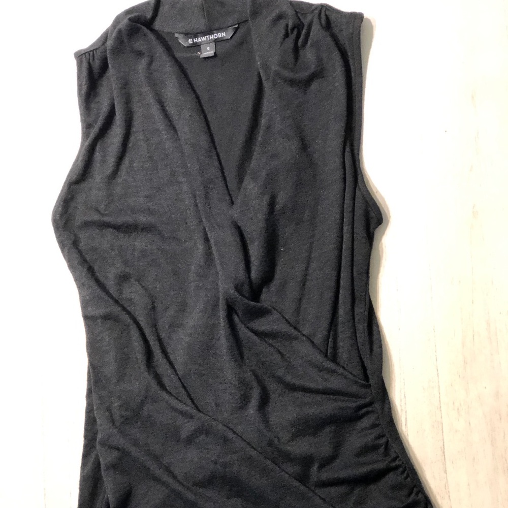 Benni Wrap Front Ruched Knit Top